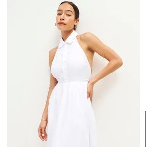 Reformation: Brand New w/ Tags, Never Worn! “Tace Linen Dress” in White, Size 4